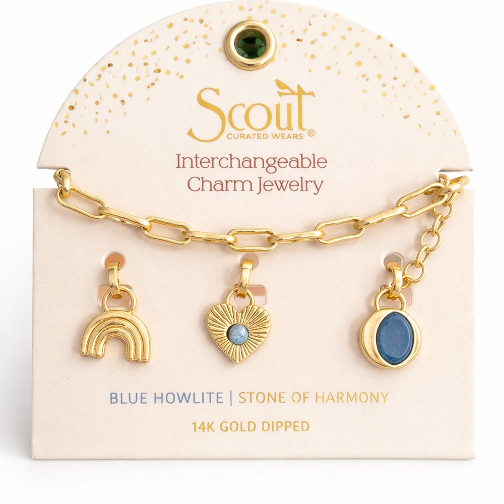 Scout Blue Howlite 14k dipped bracelet
